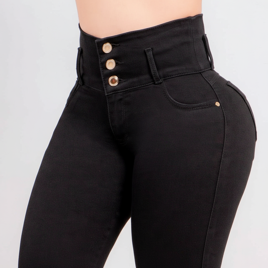 Jeans Negro 3 Botones