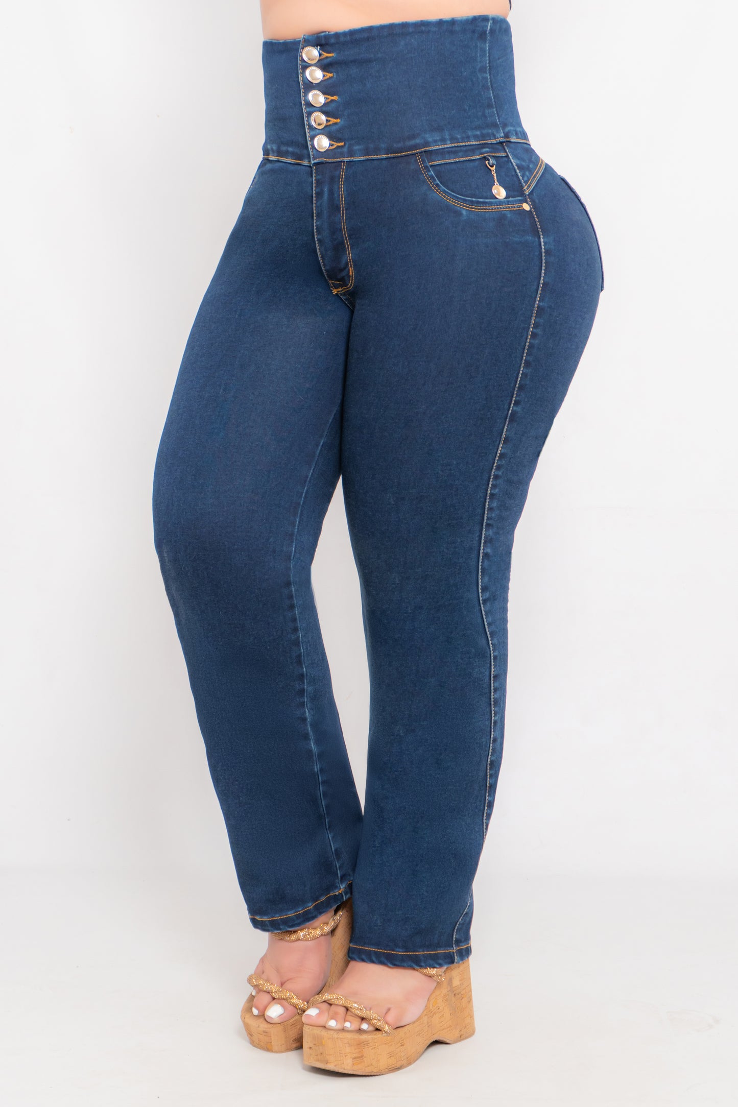 Jeans Control Abdomen 5 Botones