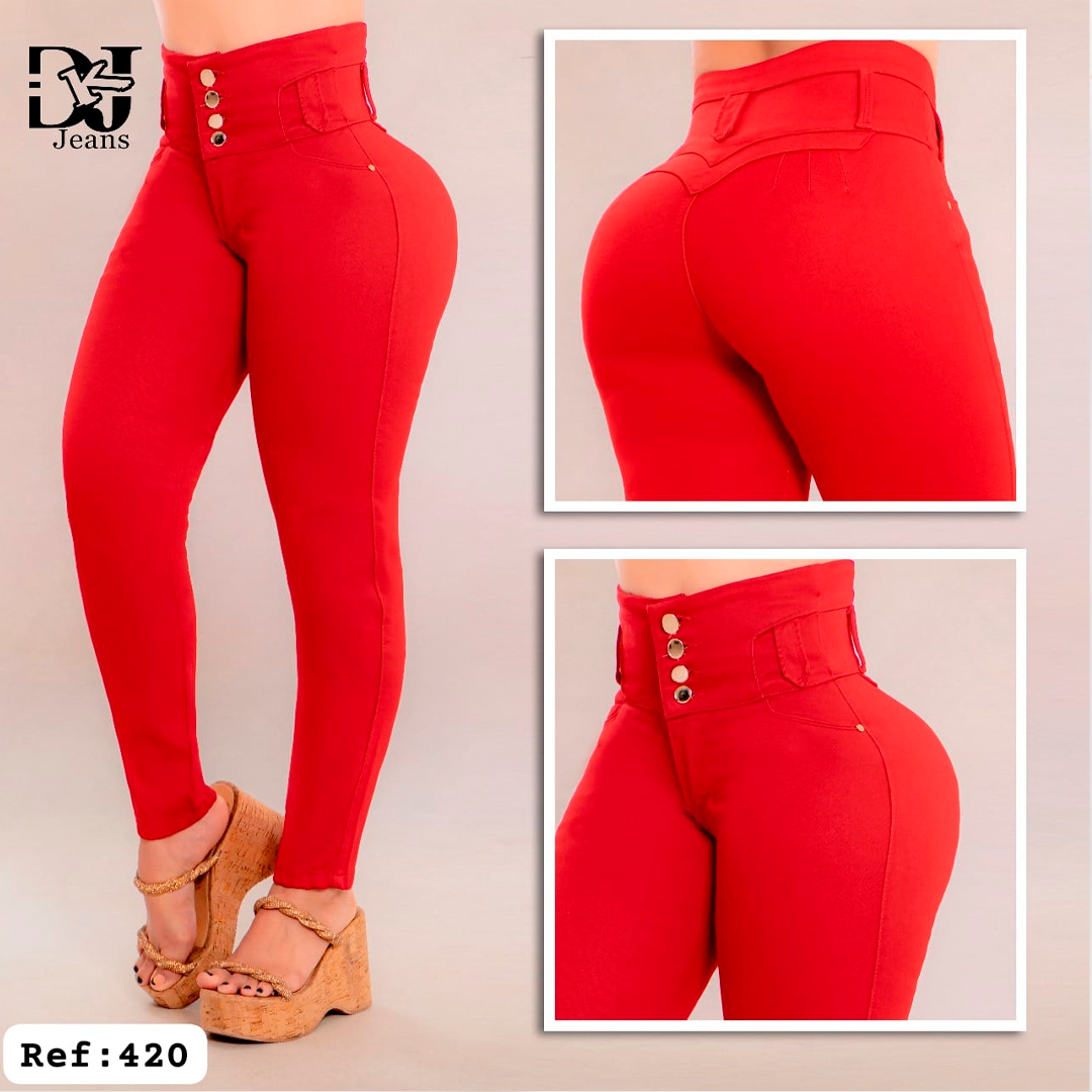 Jeans Control Abdomen Con Faja Interna