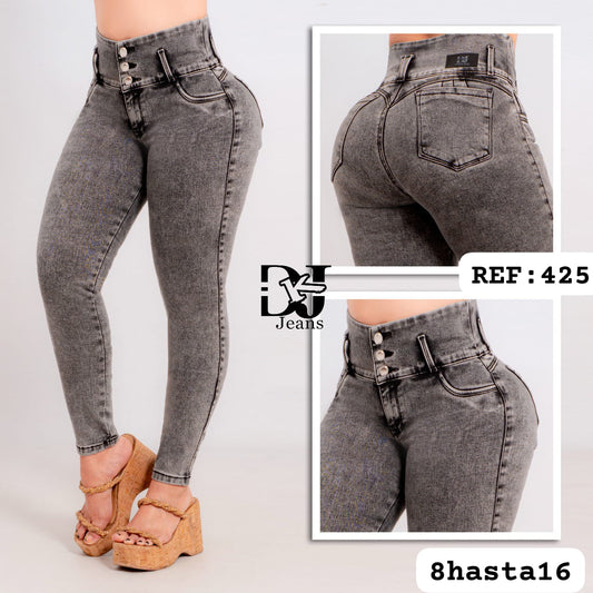 Pack 2 Jeans Tiro Ato Blanco y Gris