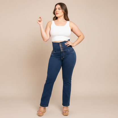 Jeans Control Abdomen 5 Botones