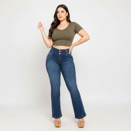 Jeans Bota Ancha Control abdomen