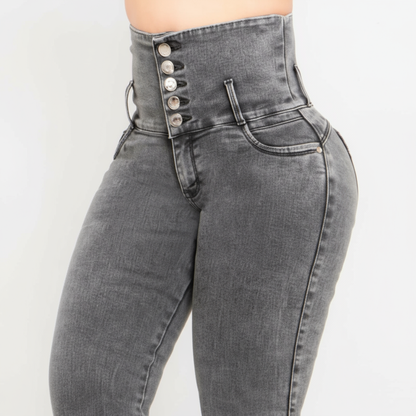 Jeans Gris Humo Control Abdomen