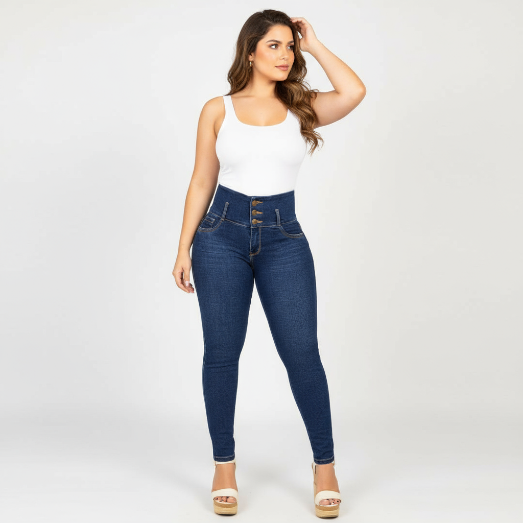 Jeans Azul Oscuro Control Abdomen