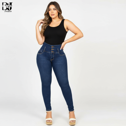 Jeans Azul Oscuro Control Abdomen