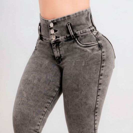 Jeans Gris Humo 3 Botones