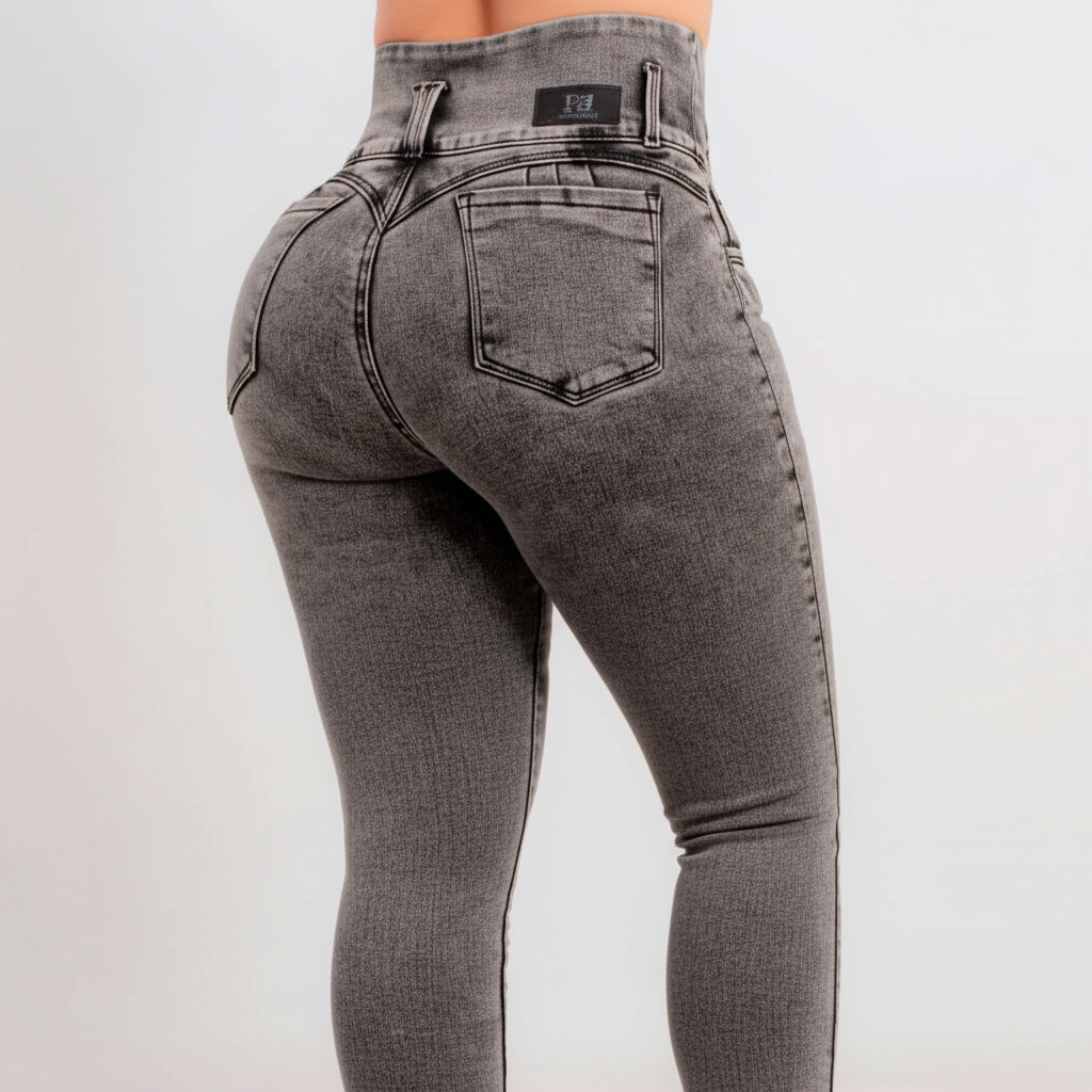 Jeans Gris Humo 3 Botones