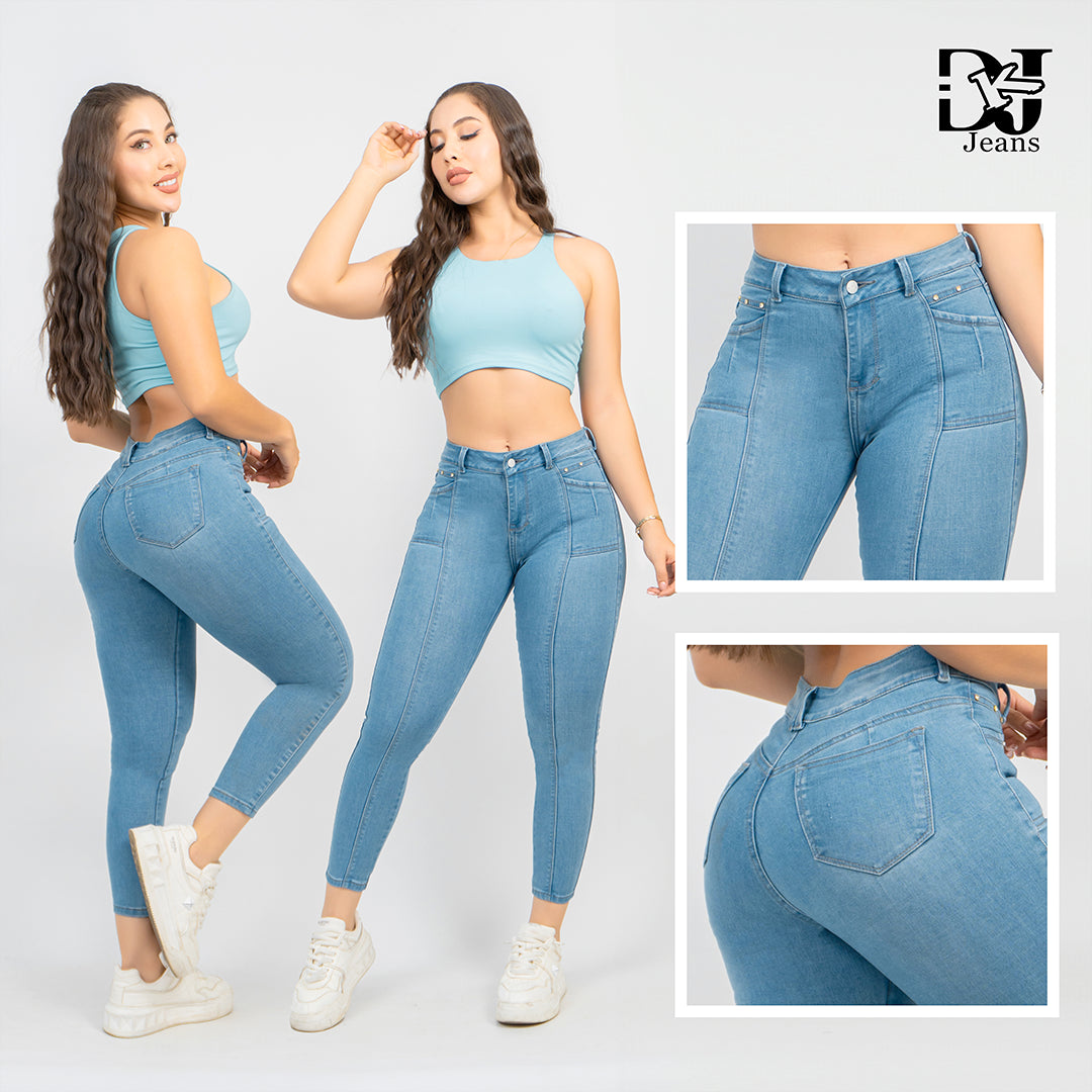 Jeans Skinny bolsillos frontales