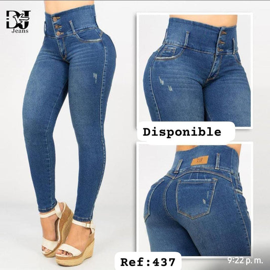 Jeans Control Abdomen Azul Vintaje
