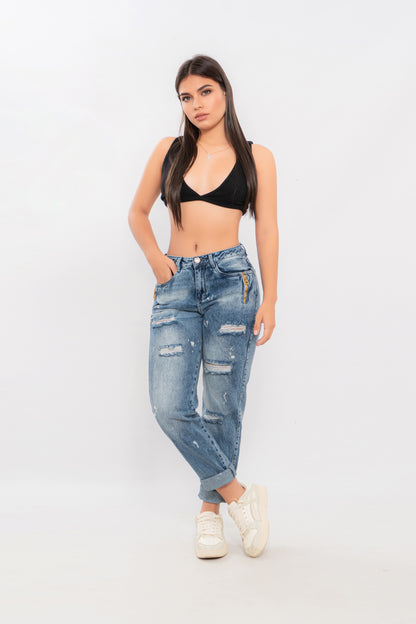 Jeans boyfriend destroyer juvenil