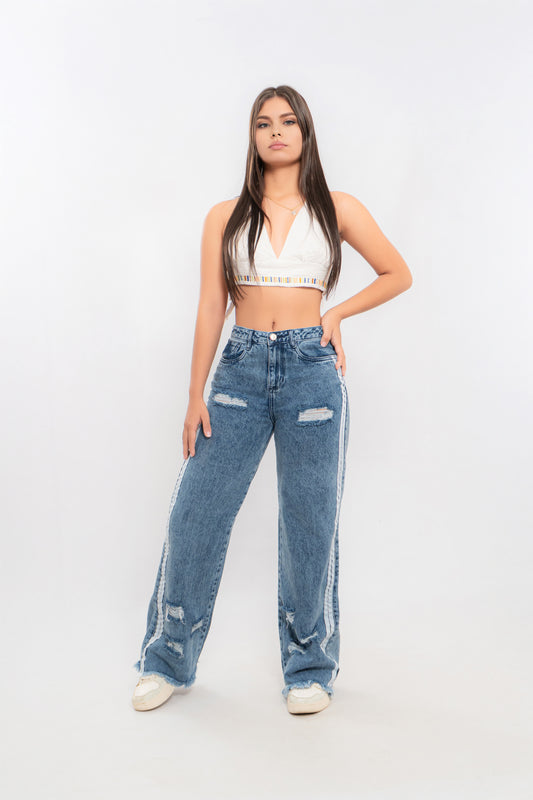 Jeans Cargo Corte Recto Premium