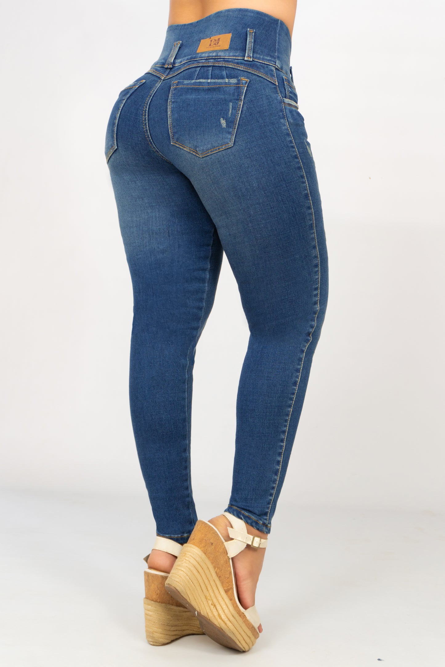 Pack x3 Jeans Control Abdomen Azul Claro, Medio y Oscuro