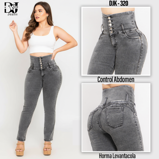 Jeans Gris Humo Control Abdomen