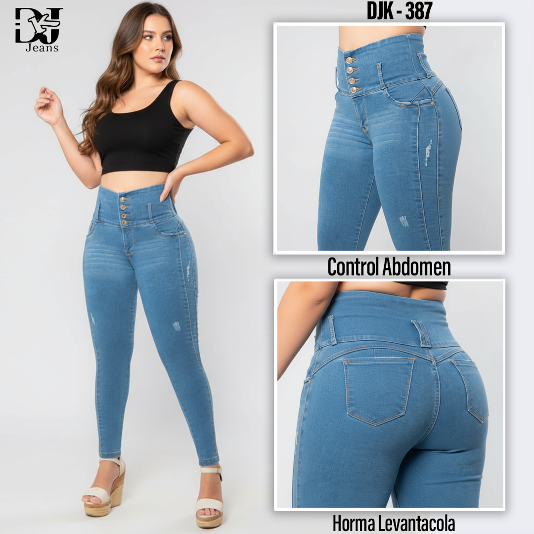 Pack x3 Jeans Dama Tiro Alto