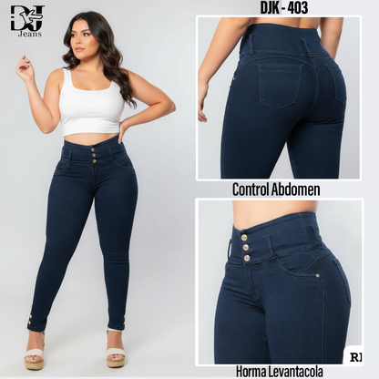 Jeans Azul Petroleo Control Abdomen