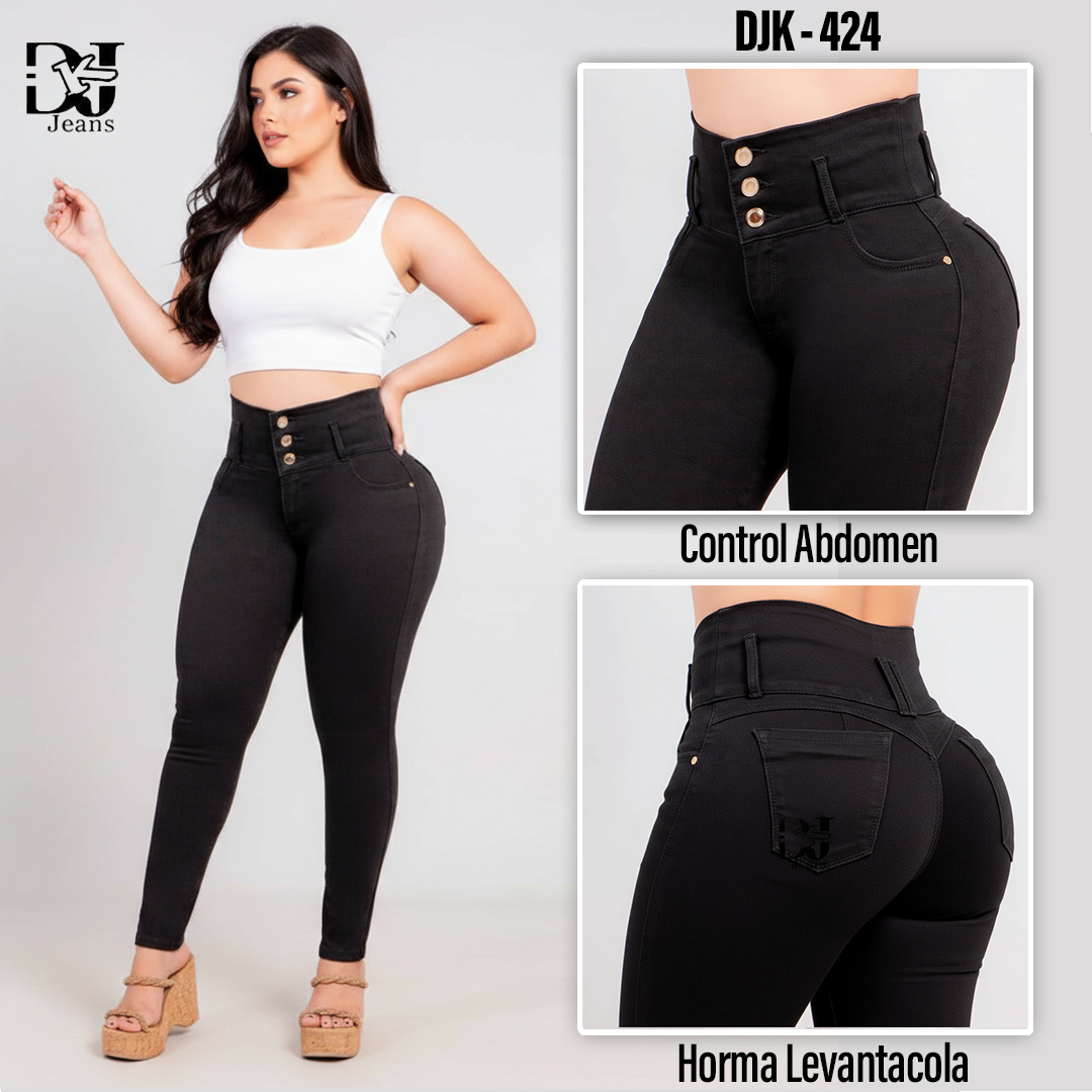 Jeans Negro 3 Botones