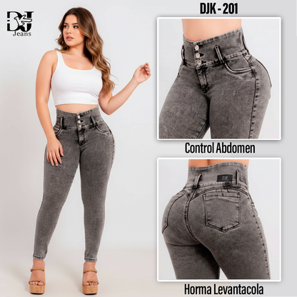 Jeans Gris Humo 3 Botones