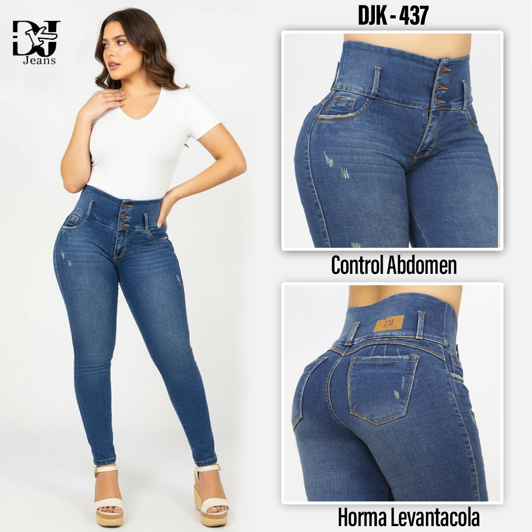 Jeans Control Abdomen Azul Vintaje