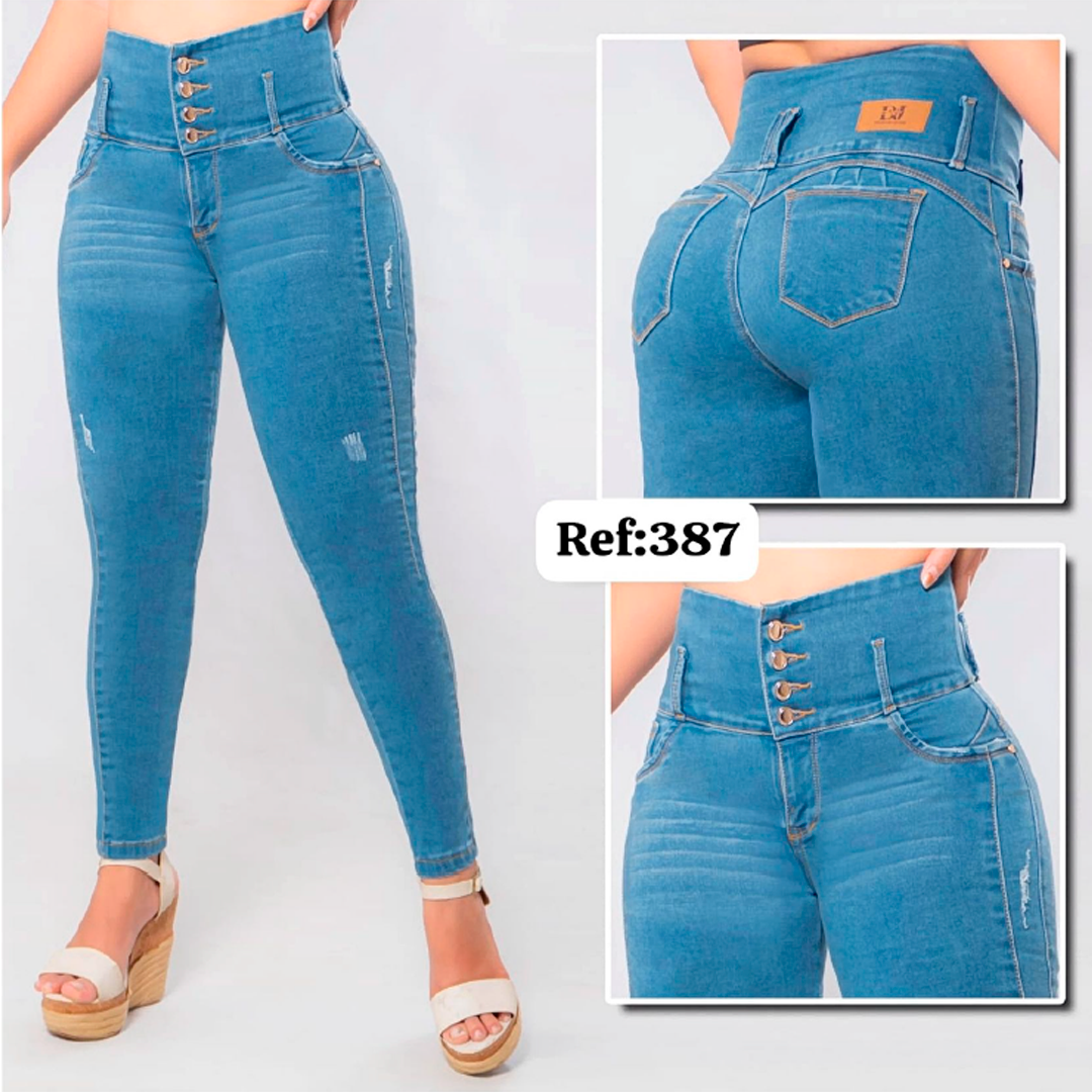 Jeans Control Abdomen Con Faja Interna
