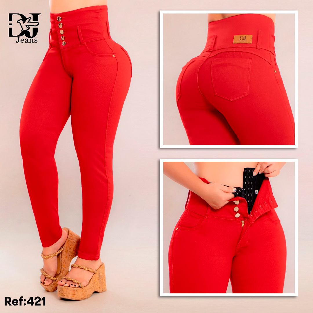 Jeans Control Abdomen Con Faja Interna