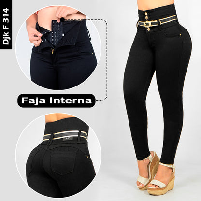 Jeans Control Abdomen Con Faja Interna