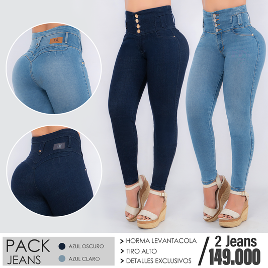 Pack 2 Jeans Control Abdomen